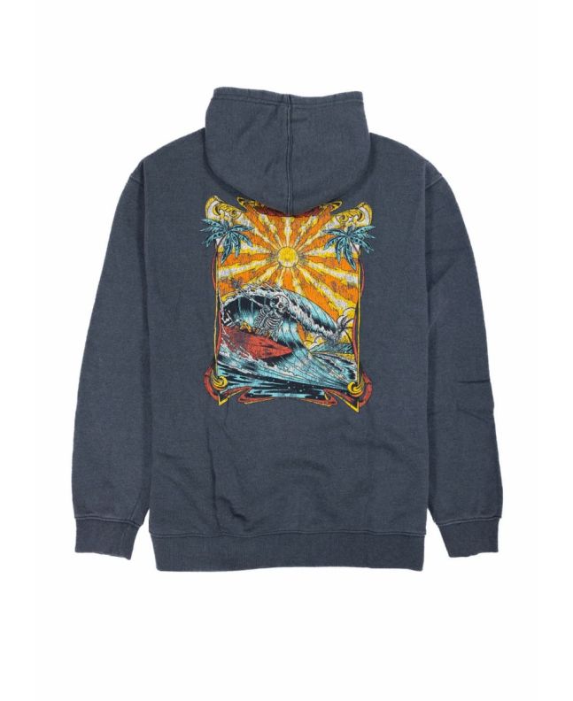 Sudadera con capucha Vissla Shredded Negro Phantom para hombre