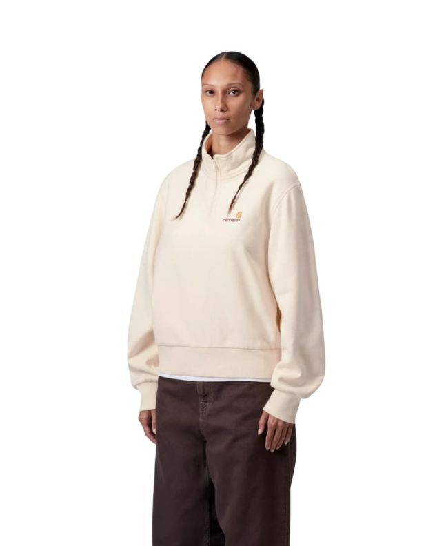 Mujer con Sudadera Carhartt WIP W' American Script High Neck Beige Natural