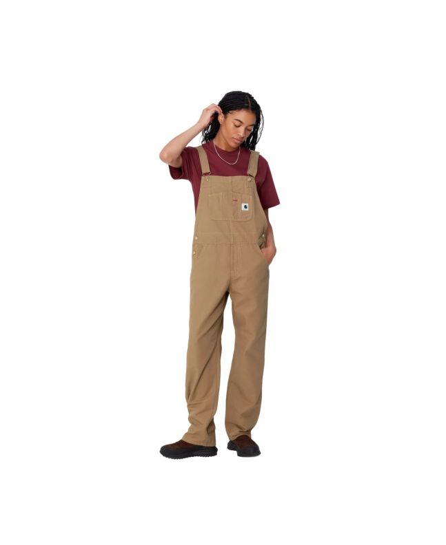 Mujer con Peto Carhartt WIP W' Bib Overall Straight Peanut Rinsed