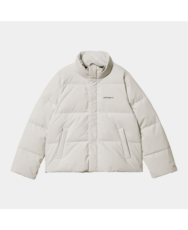 Chaqueta acolchada e impermeable Carhartt WIP Yanie Jacket blanca y negra para mujer