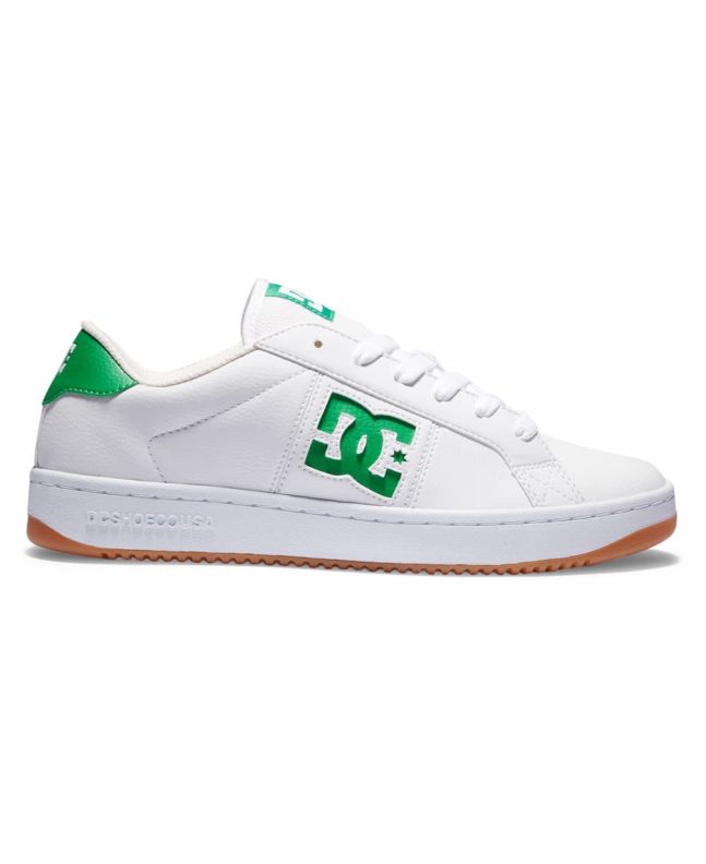 Zapatillas de cuero DC Shoes Striker blancas y verdes para hombre