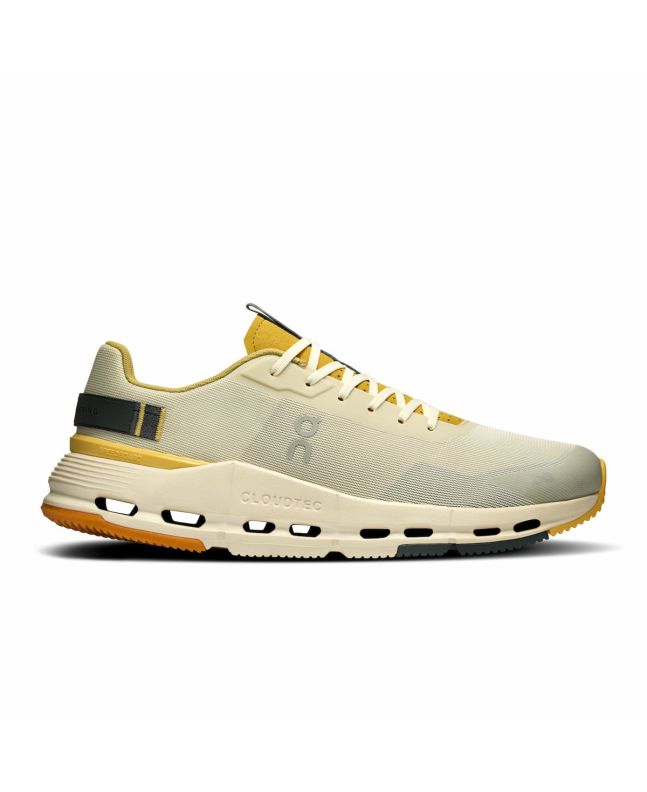 Zapatillas de deporte On Running Cloudnova Form 2 color beige y amarillo Ghost-Lense para hombre
