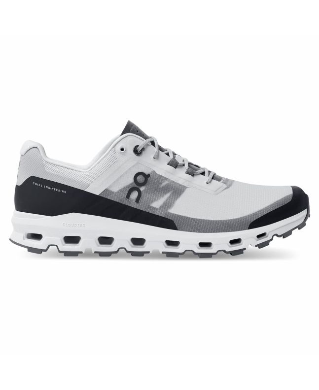 Zapatillas para trail running On Cloudvista Glacier-Black gris glaciar y negras para hombre