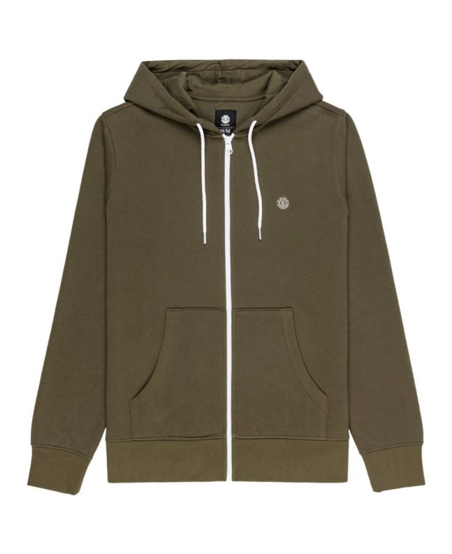 Sudadera con capucha y cremallera Element Cornell Classic verde militar