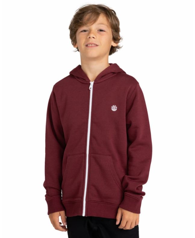 Niño con Sudadera de capucha y cremallera Element Cornell Classic Boy Granate 