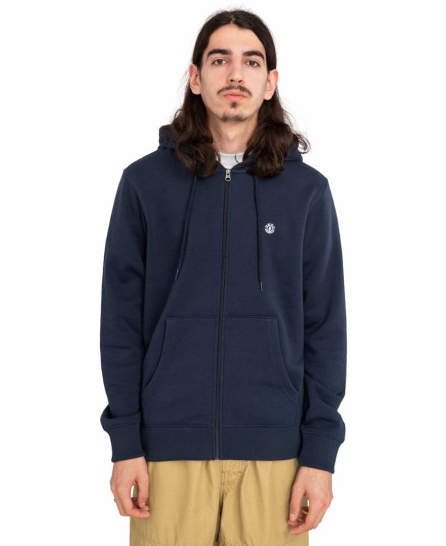 Hombre con Sudadera de capucha y cremallera Element Cornell Classic Azul Marino 