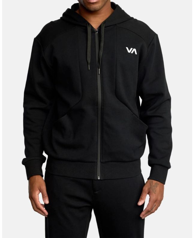 Hombre con chaqueta técnica de capucha y cremallera Rvca Tech negra