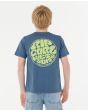 Niño con Camiseta de manga corta Rip Curl Wetsuit Icon azul marino claro 8-16 años posterior