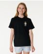 Niña con camiseta de manga corta Rip Curl Search Icon Negra 8-16 años