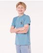 Niño con camiseta Rip Curl Kids Search Icon azul tormenta 8-16 años lateral