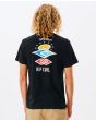 Hombre con Camiseta Rip Curl Search Icon negra