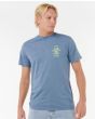 Hombre con Camiseta de manga corta Rip Curl Search Icon Azul Bluefin frontal