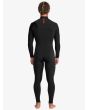 Hombre con traje de surf con cremallera en el pecho Quiksilver Highline 4/3mm Negro posterior