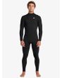 Hombre con traje de surf con cremallera en el pecho Quiksilver Highline 4/3mm Negro