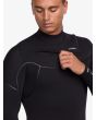 Hombre con traje de surf con cremallera en el pecho Quiksilver Marathon Sessions 5/4/3mm Negro Chest Zip