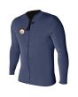 Chaqueta de neopreno Vissla Solid Sets 2mm Front Zip azul  para hombre frontal