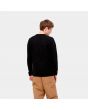 Hombre con jersey de lana Carhartt WIP Anglistic Sweater negro posterior