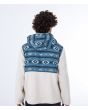 Hombre con anorak polar Hurley Evergreen Burrito Bone posterior
