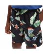 Niño con bañador surfero Vans Mixed Volley II negro floral bolsillo lateral