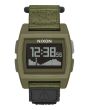 Reloj de mareas Nixon Base Tide Nylon A1169-1085 Surplus verde oliva frontal