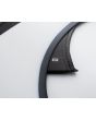 Detalle medida y borde de Quilla para tabla de longboard Bell Fins Single Fin 10 pulgadas Blanca