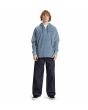 Hombre con Sudadera de pana con capucha y cremallera parcial DC Shoes Belview Azul frontal