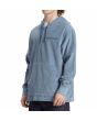 Hombre con Sudadera de pana con capucha y cremallera parcial DC Shoes Belview Azul lateral