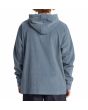 Hombre con Sudadera de pana con capucha y cremallera parcial DC Shoes Belview Azul espalda
