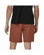 Hombre con Pantalón corto híbrido Patagonia Men's Hydropeak Hybrid Walk Shorts 19" marrón posterior