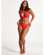 Mujer con Braguita de Bikini sin costuras Volcom Skimpy Simply Seamless roja conjunto