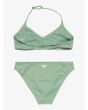 Bikini Roxy para niña Solid Active RG verde posterior