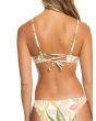 Mujer con conjunto de bikini deportivo Roxy Printed Beach Classics Blanco floral espalda