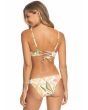 Mujer con conjunto de bikini deportivo Roxy Printed Beach Classics Blanco floral posterior