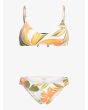 Conjunto de bikini deportivo Roxy Printed Beach Classics Blanco floral para mujer