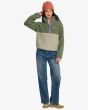 Mujer con Sudadera sherpa de media cremallera Billabong Horizon Verde corte relajado