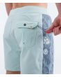 Hombre con Bañador Hurley Phantom Naturals Blocked 16'' Azul Celeste Fragment cordón llaves