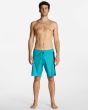 Hombre con Bañador Boardshort Performance Billabong D Bah Airlite 19" Aqua frontal 