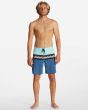 Hombre con Bañador Boardshort Performance Billabong Momentum Pro 19" azul frontal