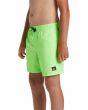 Niño con bañador Quiksilver Everyday Solid Volley 14'' Verde Lima cintura elástica