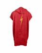 Toalla con capucha Lightning Bolt Poncho rojo Unisex posterior