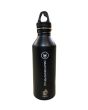 Botella de agua reutilizable Mizu x Mission negra Posterior