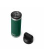 Botella Termo Yeti Rambler 18oz con tapón antifugas Chug color Verde Black Forest Green abierta