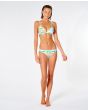 Braguita de bikini de cobertura completa Rip Curl Summer Palm Light Aqua frontal