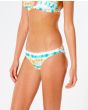 Braguita de bikini de cobertura completa Rip Curl Summer Palm Light Aqua lateral
