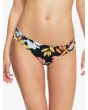 Mujer con braguita de Bikini Roxy Beach Classics negro con estampado floral