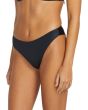 Mujer con braguita de bikini Volcom Simply Seamless Cheekini Negra tiro bajo