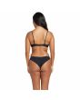 Mujer con Braguita de Bikini Volcom Simply Seamless Cheekini Negra posterior