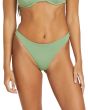 Mujer con braguita de Bikini Volcom Simply Seamless Tiny Verde 
