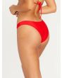 Braguita de Bikini Volcom Simply Solid V Roja para mujer lateral