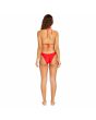 Mujer con Braguita de Bikini Volcom Simply Solid V Roja posterior